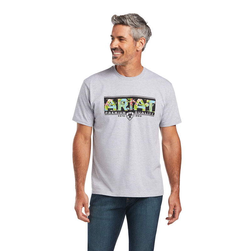 Ariat T-Shirts Herren - Hibiscus Grau ( ZNDAG-0218 )